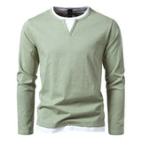 Caleb Men's Long Sleeve Combed Cotton Tee
