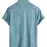 Striped Men's Shirt with Pocket