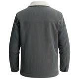Graphite Men's Velour Jacket with Sherpa Collar