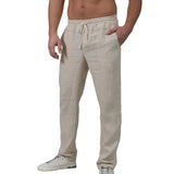 Dressy Men's Linen-Blend Summer Pants