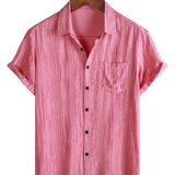 Striped Men's Shirt with Pocket