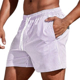 Men's Striped Swim Trunks