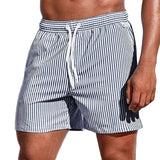 Men's Striped Swim Trunks