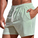 Men's Striped Swim Trunks