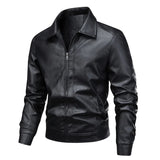 Elegant Men's Windproof Leather Jacket