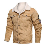 Men's Insulated Leather Jacket with Fleece Lining
