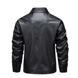Elegant Men's Windproof Leather Jacket