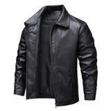 Elegant Men's Windproof Leather Jacket