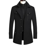 Men's Double-Collar Wool Coat