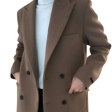 Elegant Men's Double-Breasted Coat