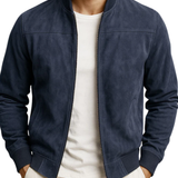 Elegant Men's Suede-Textured Jacket